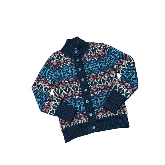 VTG Peruvian Connection Womens Wool Button Cardigan Sweater Med Cottage Aztec - Picture 1 of 9